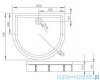 Radaway Brodzik półokrągły Delos P 100x90 z obudową 4Z19150-03N